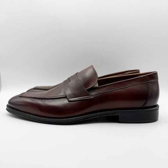 Bruno Magli Mens Nathan Penny Loafers US 11 EU 44 Brown Leather NIB - Picture 10 of 14